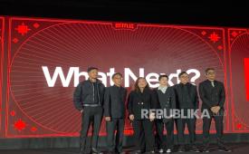 Sutradara Sidharta Tata, Ravi Bharwani, Gina S Noer, Monica Vanesa Tedja, Sim F, dan Teddy Soeria Atmadja dalam konferensi pers What Next Netflix di Jakarta Selatan, Kamis (15/1/2026). 