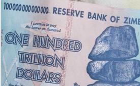 Tangkapan layar mata uang baru Zimbabwe.