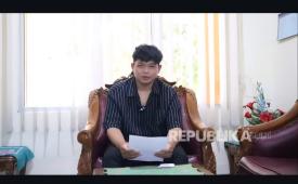 Tangkapan layar saat Chiko Radityatama Agung Putra menyampaikan permohonan maaf terkait dugaan penyebaran foto serta video sensual hasil editan kecerdasan buatan atau Al dengan menggunakan wajah sejumlah siswi SMAN 11 Semarang. 