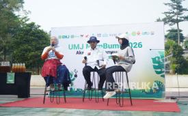 UMJ menghadirkan talkshow bertema lingkungan dalam perspektif Islam pada kegiatan MemBumi yang digelar di Taman Green Park UMJ, Jumat (5/6/2026). 