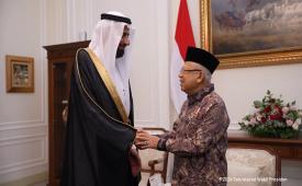 Wapres Maruf Amin bertemu Menteri Urusan Haji dan Umroh, Tawfiq bin Fauzan Al-Rabiah