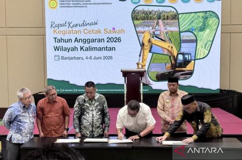Kementan: Cetak Sawah di Kalimantan 2026 Terealisasi 100 Persen