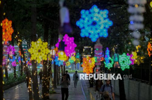 Meriahkan HUT Jakarta, Ornamen Betawi Hiasi Kawasan Sudirman