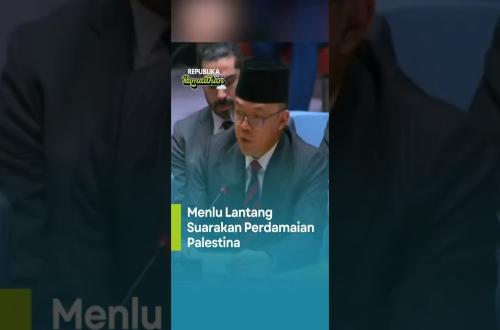 Menlu Lantang Suarakan Perdamaian Palestina