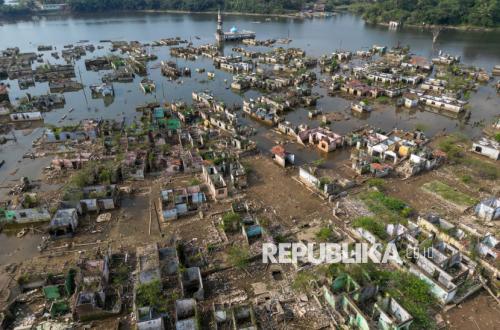 Air Bendungan Karian Surut, Puing-Puing Kampung Lama Kembali Terlihat