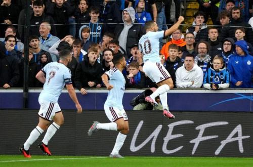 Aston Villa Kalahkan Club Brugge 3-2, Puncaki Klasemen Liga Champions