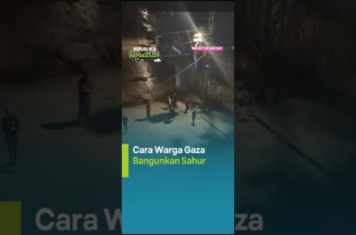 Cara Bangunkan Sahur Warga Gaza
