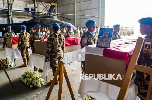 UNIFIL Gelar Upacara Penghormatan untuk Tiga Prajurit TNI yang Gugur di Lebanon