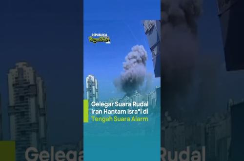 Detik-detik CCTV Rekam Gelegar Suara Rudal Iran Hantam Israel di Tengah Suara Alam