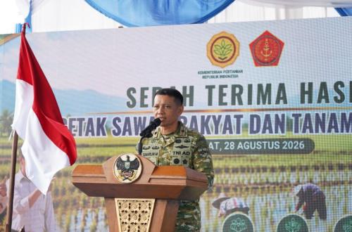 Danrem 043/Gatam: Cetak Sawah Rakyat di Tulang Bawang Mulai Dimanfaatkan Petani