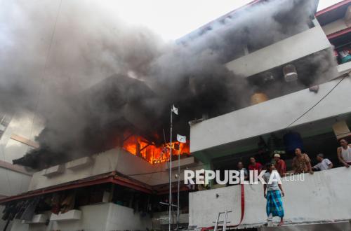 Api Berkobar di Rusun Sumbo Surabaya, Empat Kamar Hunian Warga Ludes Terbakar