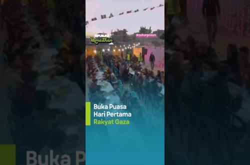 Buka Puasa Hari Pertama di Gaza