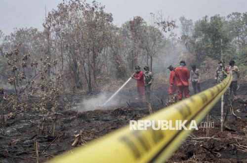 Lahan Karhutla di Rimbo Panjang Disegel Polisi, Dugaan Pembakaran Diselidiki