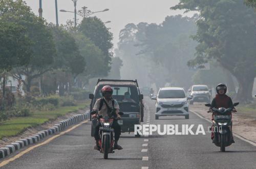 Kabut Asap Selimuti Palangka Raya, Dampak Karhutla Kian Terasa