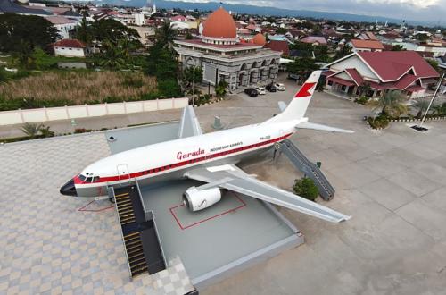 Dukung Kesiapan Haji 2026, Garuda Hadirkan Mockup Pesawat di Aceh