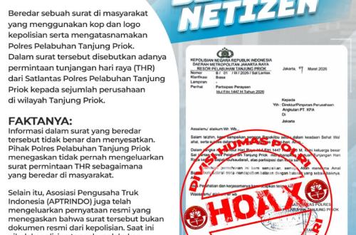 Kapolres Bantah Jajarannya Minta THR ke Perusahaan di Tanjung Priok