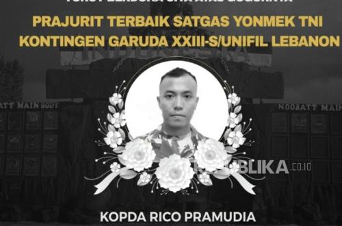 Rico Pramudia Gugur di Beirut, TNI Sudah Sampaikan Kabar Duka ke Keluarga