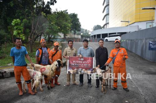 Sambut Idul Adha, The Park Pejaten Salurkan 10 Ekor Kambing ke Warga Sekitar