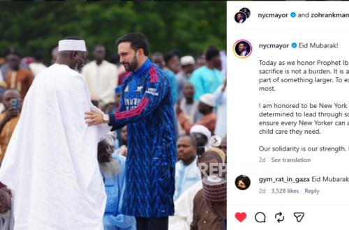 Fan Garis Keras, Momen Ketika Zohran Mamdani Sholat Idul Adha dengan Tunik Arsenal