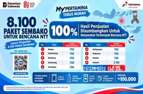 Pertamina Patra Niaga Gelar Tebus Murah Paket Sembako Peduli Bencana NTT