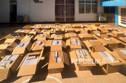 Bea Cukai Kendari Amankan 838 Ribu Batang Rokok Ilegal dari Jasa Ekspedisi dan Sarana Pengangkut