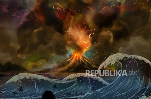 Pelajaran Kesiapsiagaan Hadapi Aktivitas Gunung Anak Krakatau: Belajar dari Erupsi 1883 |Republika Online