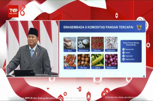 Presiden Tegaskan Swasembada 8 Komoditas Pangan, Produksi Lampaui Kebutuhan Nasional