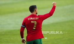 Bintang timnas Portugal, Cristiano Ronaldo.