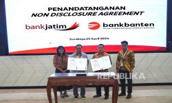 Jajaki KUB, Bank Jatim danBank Banten Tandatangani NDA