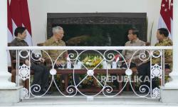 Prabowo Dampingi Presiden Jokowi Temui PM Singapura, Bahas Kerja Sama Kedua Negara