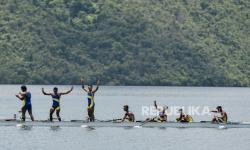  Jawa Barat Raih Medali Emas Dayung Rowing Nomor M8+