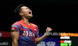 Ginting Kalahkan Jonatan di Pertandingan Perdana World Tour Finals 2022
