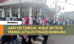 Aksi <em>Historical Walk</em> Aktivis Pembela Palestina di Bandung