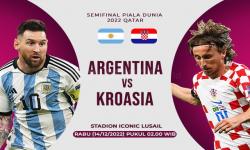 Argentina Vs Kroasia di semifinal Piala Dunia 2022 Qatar.