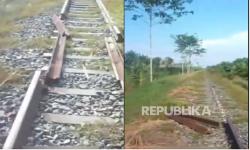 Puluhan Besi Rel Kereta di Langkat Sumut Ludes Digondol Pencuri, Hanya Tersisa Kayu Bantalan