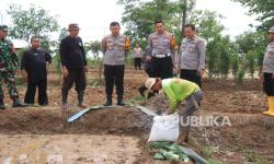 Kapolres Indramayu Tinjau Lahan Ketahanan Pangan, Dukung Program Presiden RI