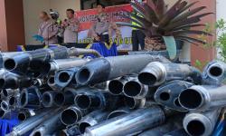 Masih Buat Resah, Puluhan Knalpot Brong Kembali Diamankan di Sukabumi