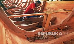 In Picture: Pembuatan Perahu Tradisional di Kampung Kendang, Banten