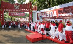 Syukuran 17 Agustus, Transjakarta dan Massa Ramaikan Jalan Sehat Qutubul Amin Depok