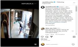 In Picture: 5 Pemuda Masuk Area Masjid, Meracau, dan Serang Pekerja