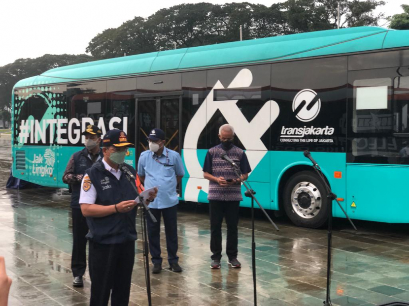 Bus listrik Transjakarta baru diresmikan dan sudah dibisa digunakan untuk umum.
