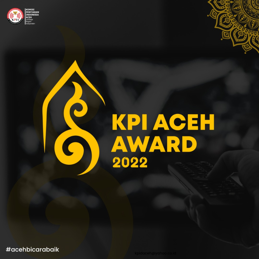 Komisi Penyiaran Indonesia (KPI) Aceh akan memberikan anugerah KPI Aceh Award 2022 bagi lembaga dan insan penyiaran di Aceh, pada 21 Oktober 2022.