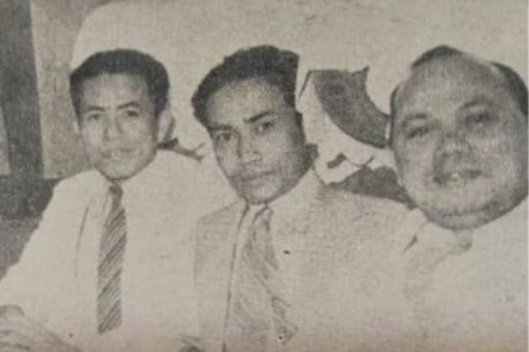 Dari kanan ke kiri: Parada Harahap, Sanusi Pane, M Tabrani ( foto: dokumentasi museum sumpah pemuda).