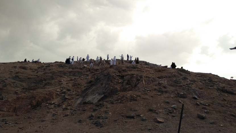 Bukit Rumat, lokasi pos para pemanah pada Perang Uhud. (Fitriyan Zamzami/Republika)