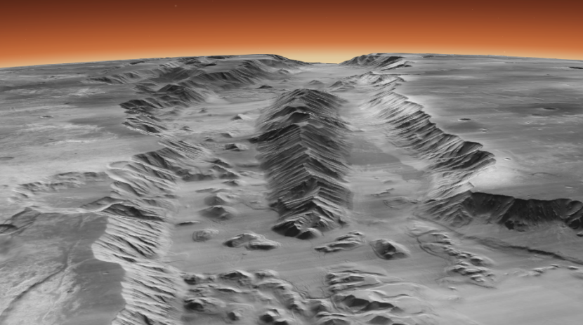 Salah satu wilayah yang disoroti dalam peta Mars. Siapapun kini bisa menjelajahi planet merah seperti menggunakan google earth. Gambar: <a href=