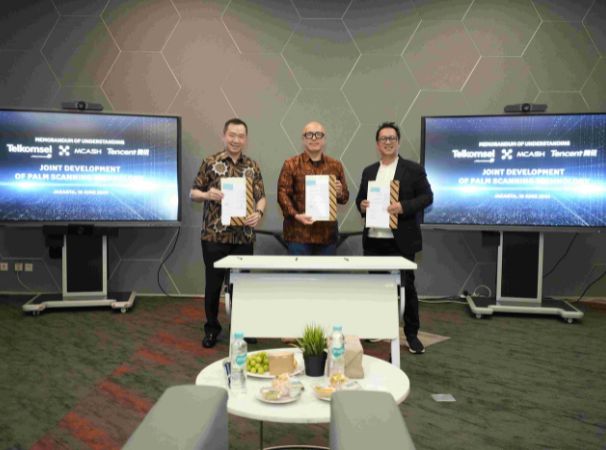 Telkomsel, Tencent Cloud, dan MCASH Kembangkan Teknologi Pemindaian Telapak Tangan