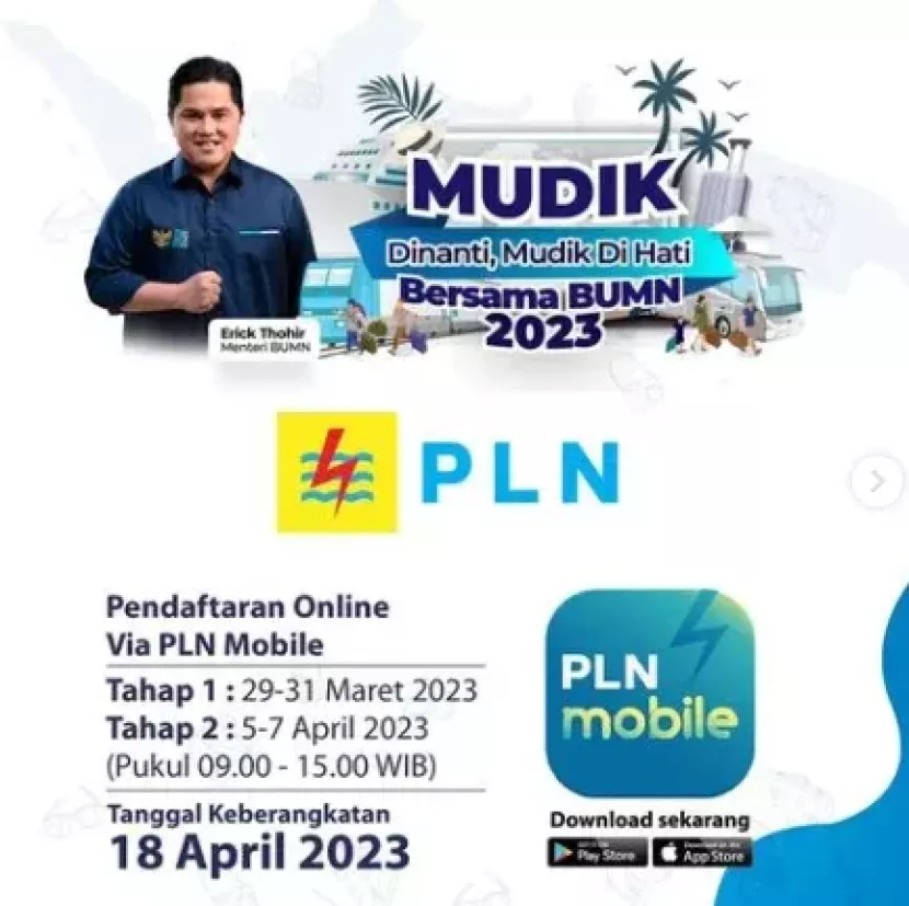 Mudik Gratis 2023 Dari PLN Siapkan 10 Ribu Kuota, Begini Cara Daftarnya