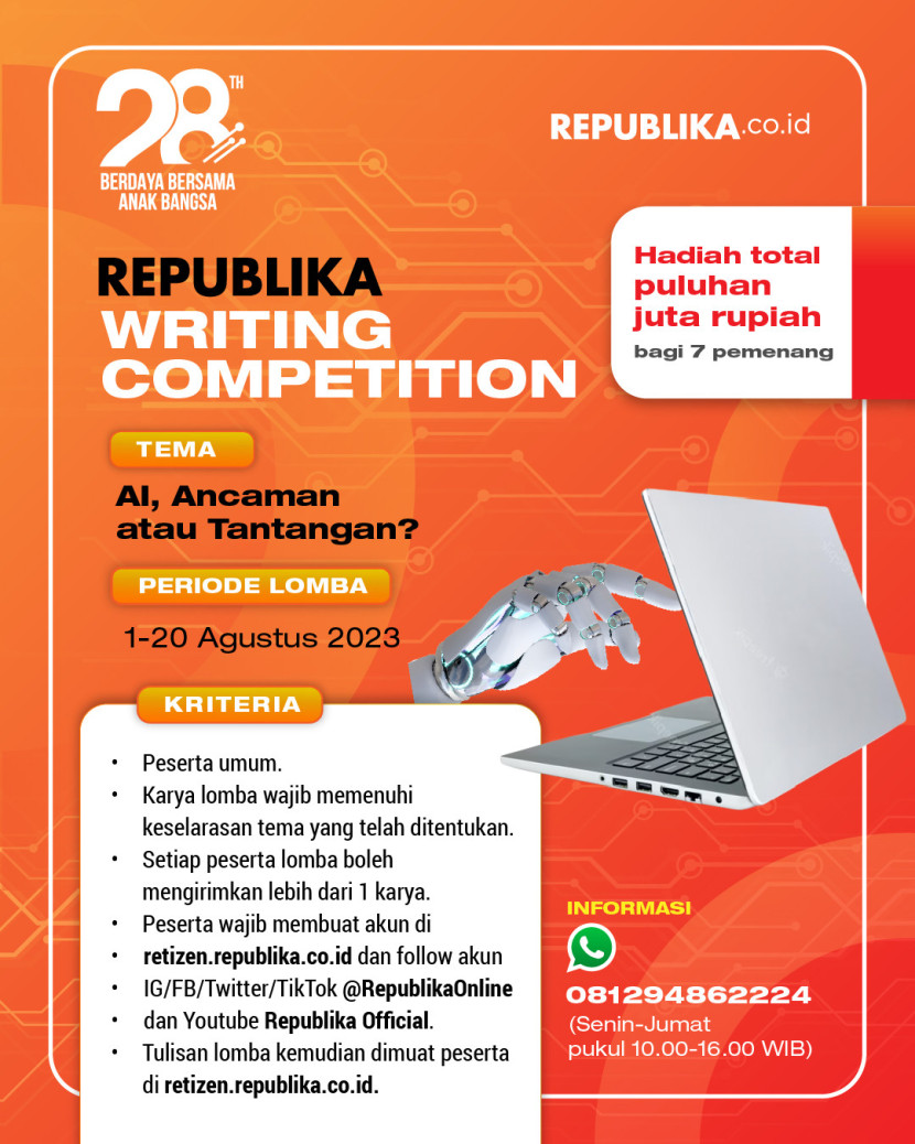 Yuk Ikut Lomba Menulis Hut Ke 28 Republika Online Dapatkan Hadiah