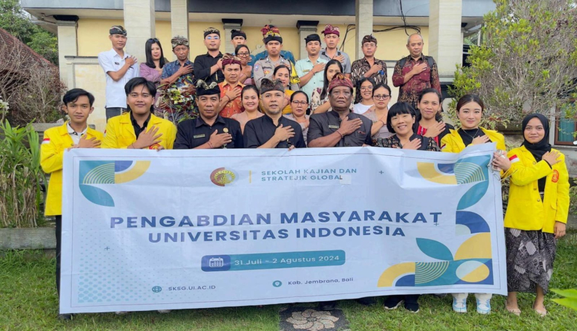 Tim Pengabdian Masyarakat dari Fakultas Hukum Universitas Indonesia (FHUI) di Desa Warnasari, Kecamatan Melaya, Kabupaten Jembrana, Bali, Kamis (1/8/2024). (Dok Istimewa)