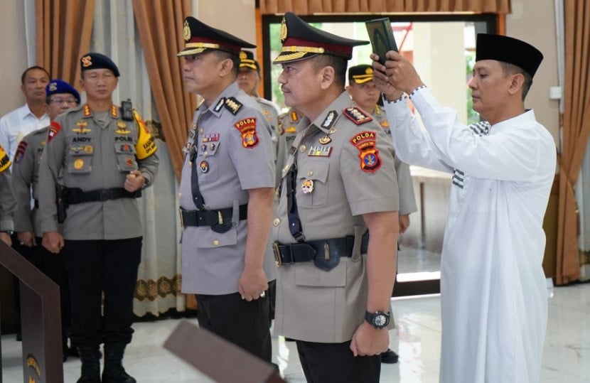 Sertijab dihelat di Gedung Mahakam Polda Kaltim. (dok. Humas)